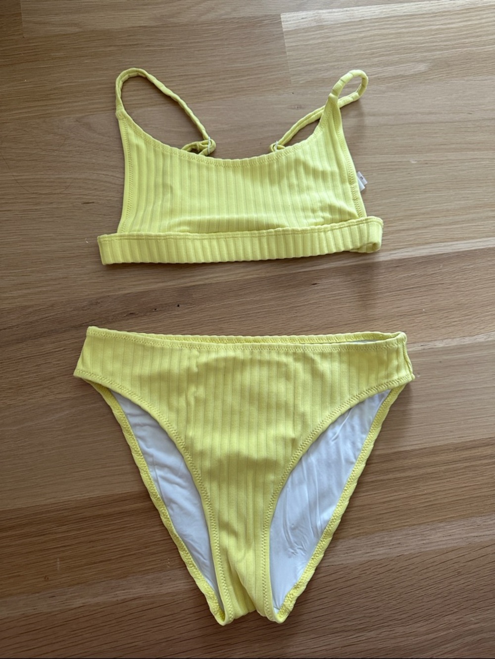 SOLID & STRIPED Lemon Ribbed Bikini Set